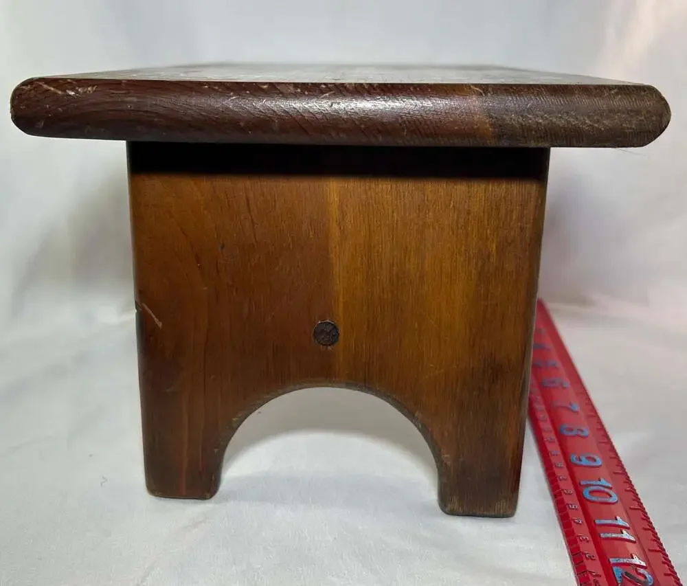Vintage 50’s Pine Step Stool with adorable poem”This little stool is mine. I use